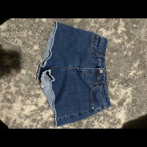 Blue jean shorts